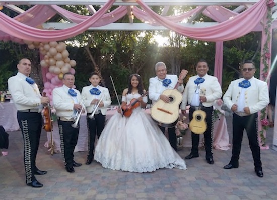 Mariachi Nuevo Guadalajara with Quinceanera Girl